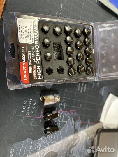 Комп гаек M12X1,50 высота 32мм (16 гайки +4)