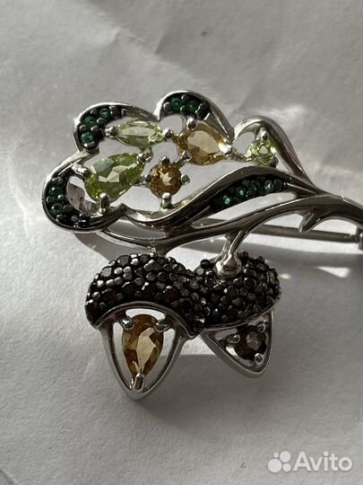 Брошь серебро