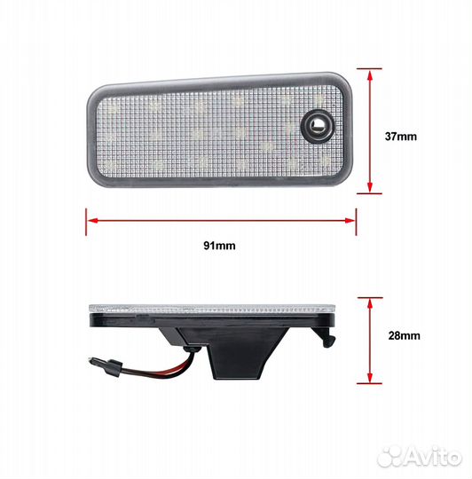 Подсветка номера Hyundai Santa Fe 3 Grand Santa Fe