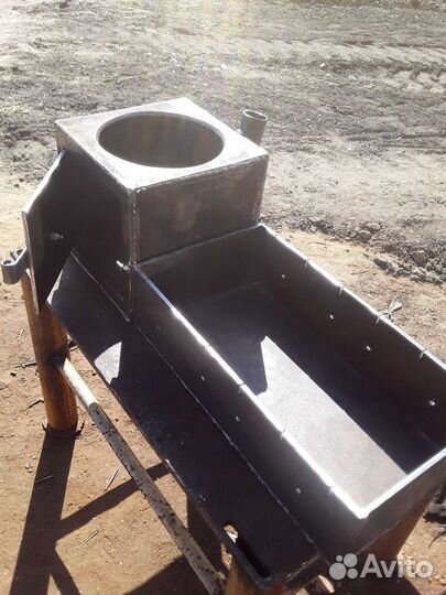 Мангал с печью под казан