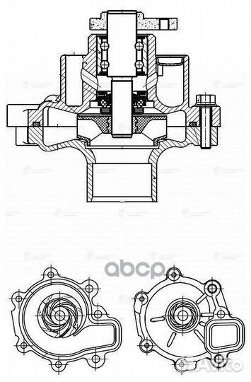 Насос водяной mazda 3/CX-5 12- 2.0I SKY-active