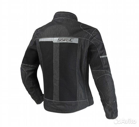 Мотокуртка джинсовая sspec SCJ-6004, черная