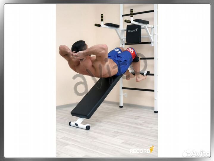 Шведская стенка Атлет Профи А4 для взрослых белый