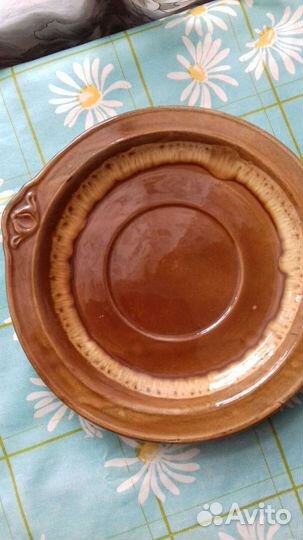 Кофейник с тарелкой -подставкой керамика