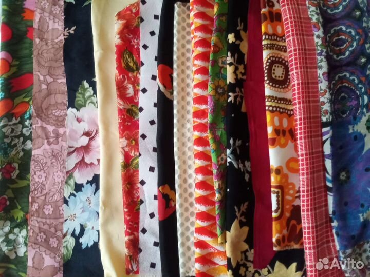 Винтажные лоскуты тканей для рукоделия, др