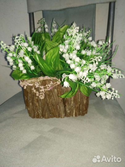 Букет из пионов и ландышей искусственных