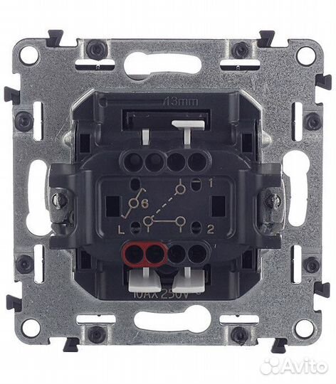 Переключатель Legrand Valena life 752606 одноклавишный на 2 направления скрытая установка алюминий