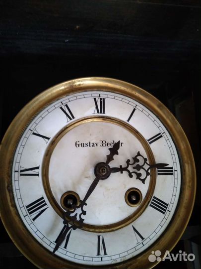 Антикварные настенные часы Густав Беккер 18 век