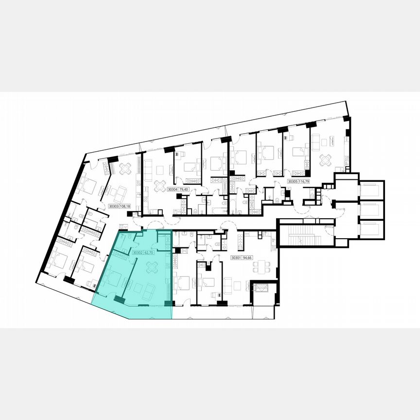 1-к. квартира, 63,7 м², 3/10 эт.