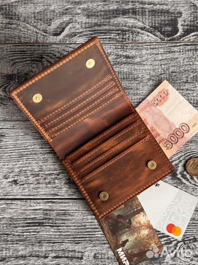 Кошелёк кожаный ручной работы