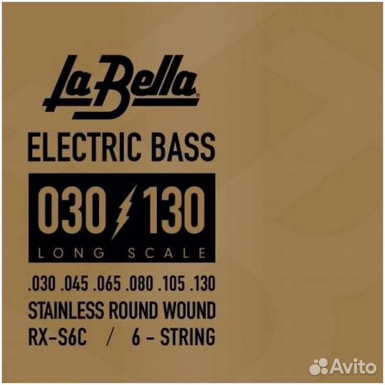 Струны для шестиструнной бас-гитары La Bella RX-S6