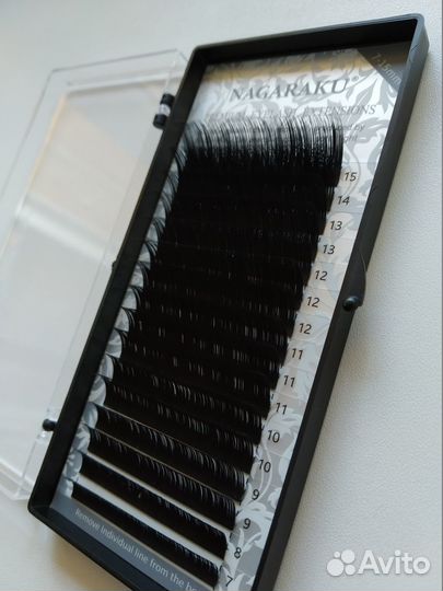 Ресницы Nagaraku черные отдельные / миксы / 6-25мм