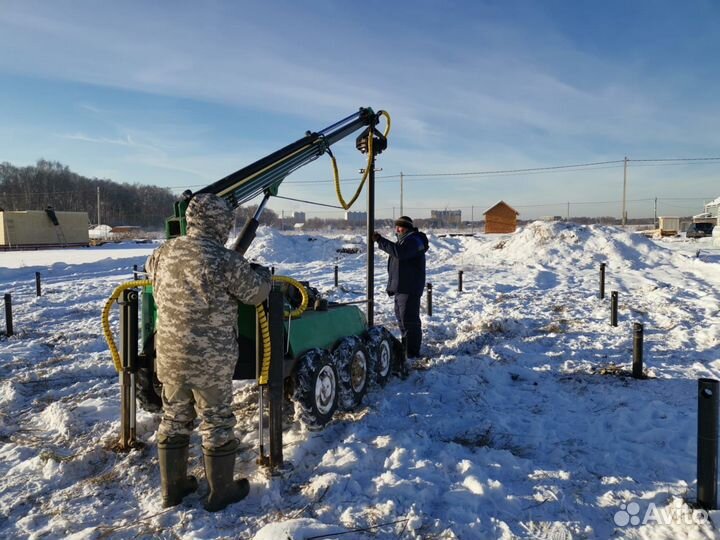 Винтовые сваи / Фундамент с установкой