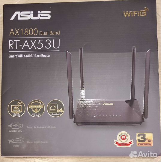 Wifi роутер Asus RT-AX53U на гарантии