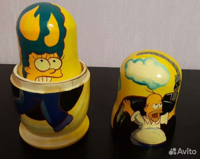Матрешка Симпсоны на 5 кукол