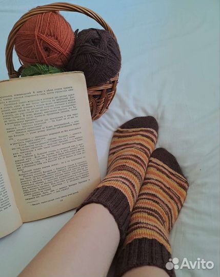 Носки вязаные ручной работы (шерсть)