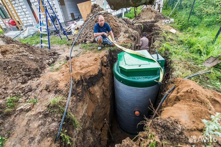 Установка септика под ключ / Монтаж септика