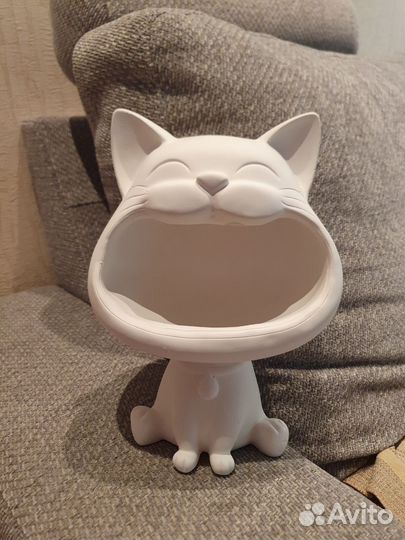 Кашпо органайзер Кот из гипса