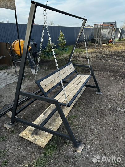 Садовые качели лофт