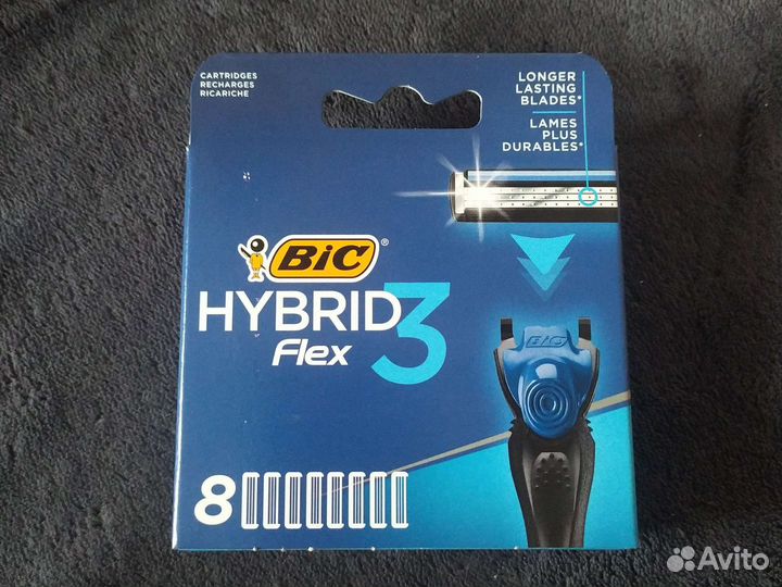 Сменные кассеты Bic 3 Flex Hybrid, 8 шт