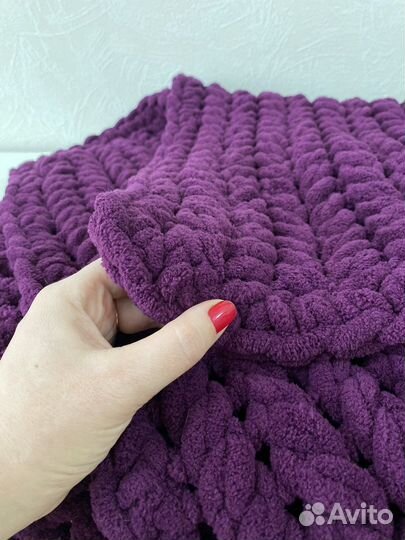 Плюшевый детский плед ручной работы