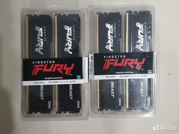 DDR4 3600 мгц 2x8 гб (KF436C18BBK2/16) CL17-21-21