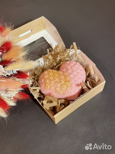 Мыло ручной работы женское,сердце,14 февраля,8 мар