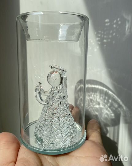 Подсвечник статуэтка стеклянный Ангел