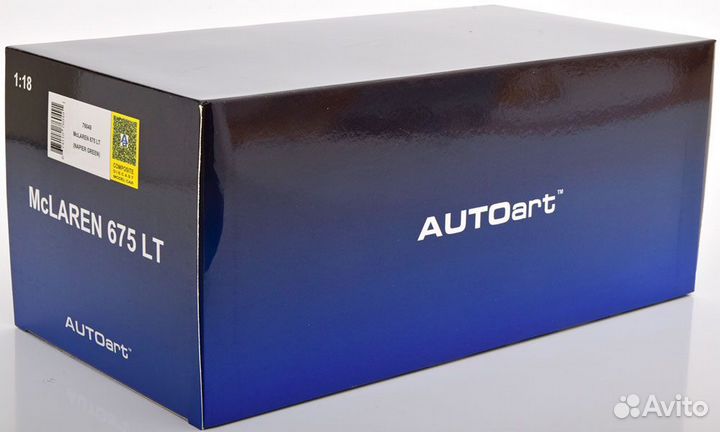 1/18 2016 McLaren 675 LT AutoArt зеленый