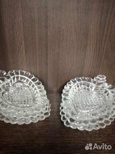 Розетки для варенья хрусталь 6шт