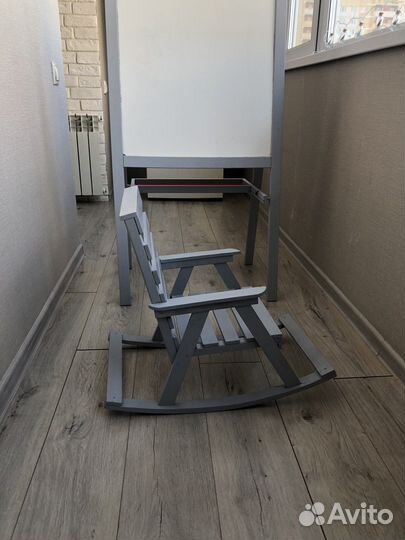 Детская мебель мольберт кресло и лошадка качалка
