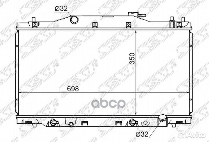 Радиатор honda integra 1.6/2.0 01- HD0008-DC Sat