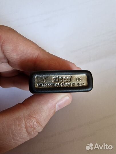 Зажигалка Zippo slim чёрная матовая