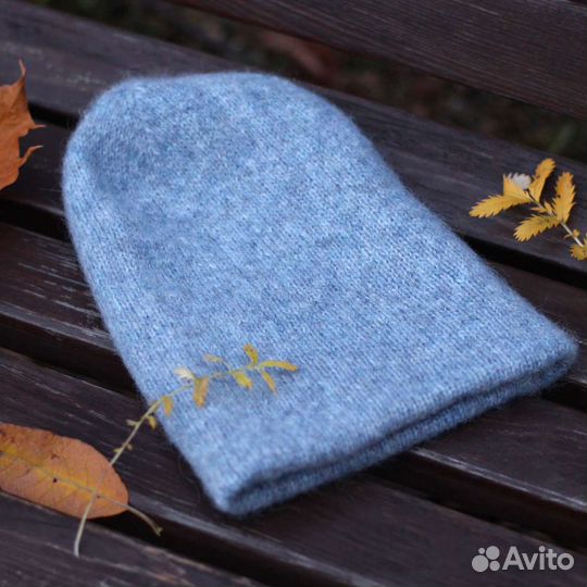 Шапка вязанная из альпаки, новая