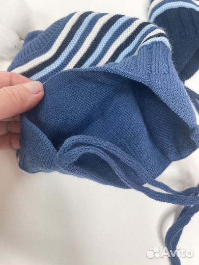 Новая шапка демисезонная для мальчика 3-6 мес