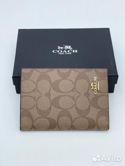 Обложка на паспорт Coach канва кожа