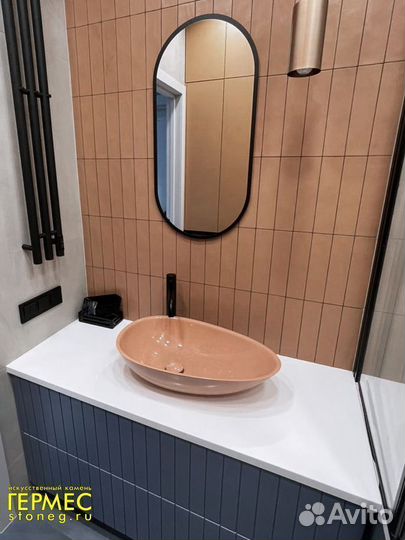 Hi-Macs белая столешница из акрилового камня м2