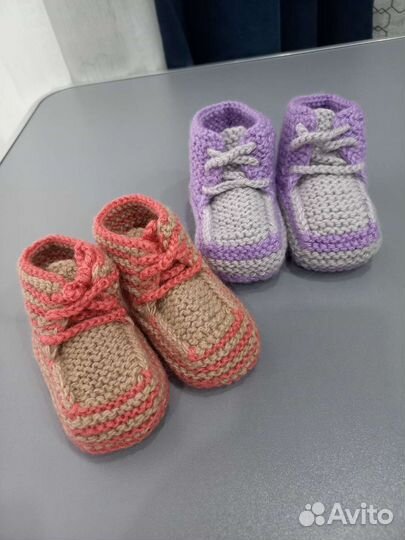 Пинетки носки вязаные ручная работа