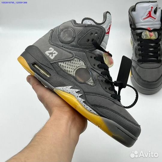 Кроссовки nike air jordan 5 off white