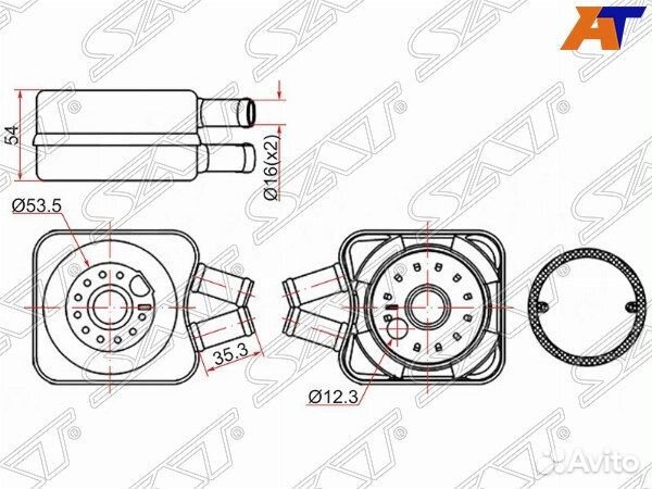 Радиатор масляный audi, ford, seat, skoda, volkswa