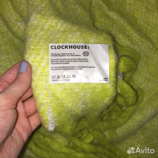 Длинный Шарф шаль неоновый кислотный необычный y2k