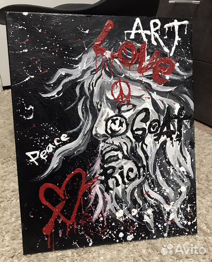 Картина акрилом на холсте 40x50