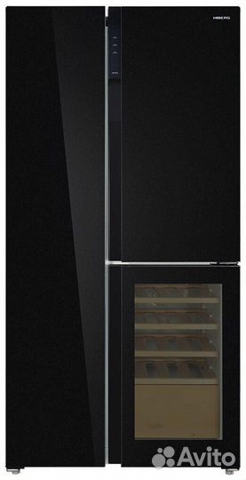 Холодильник hiberg RFS-700DX nfgb inverter Wine