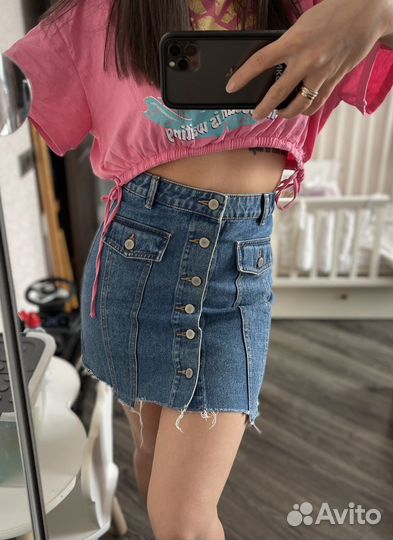 Юбка джинсовая Zara 24 размер XS