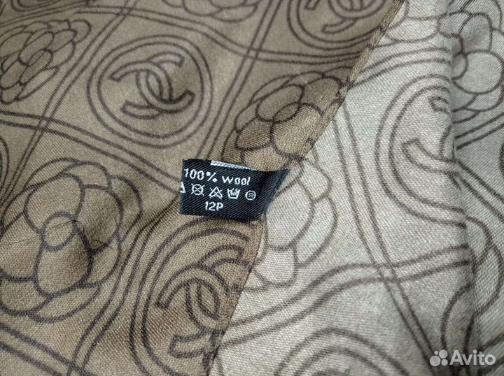 Теплый платок шаль 1.00см chanel италия