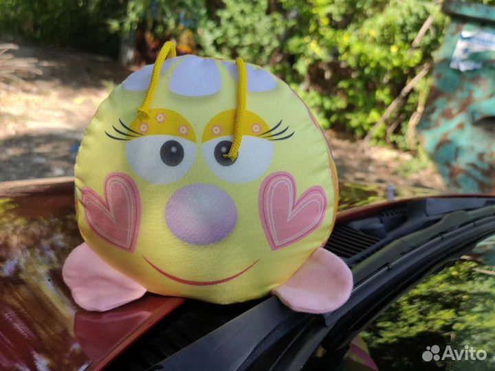 Мягкая игрушка подушка - валик Гусеница новая