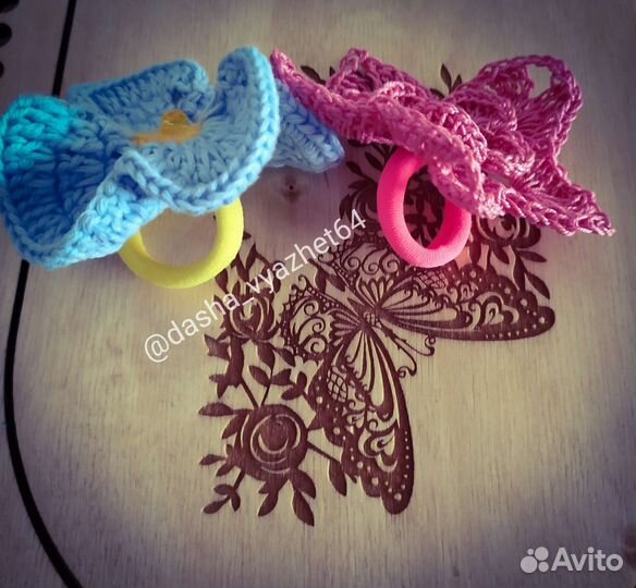 Резинка для волос крючком