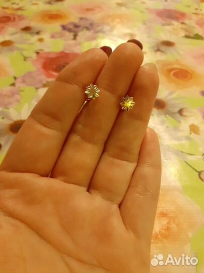 Золотые серьги для девочки