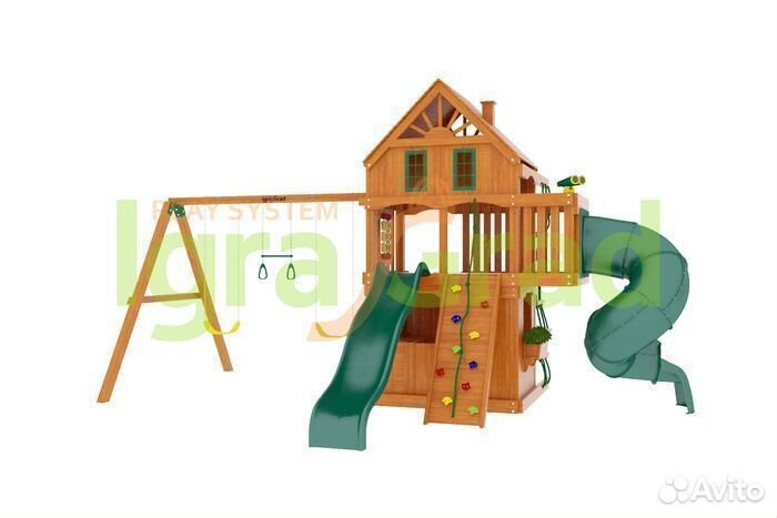Детская площадка Шато 2 с трубой (Домик)
