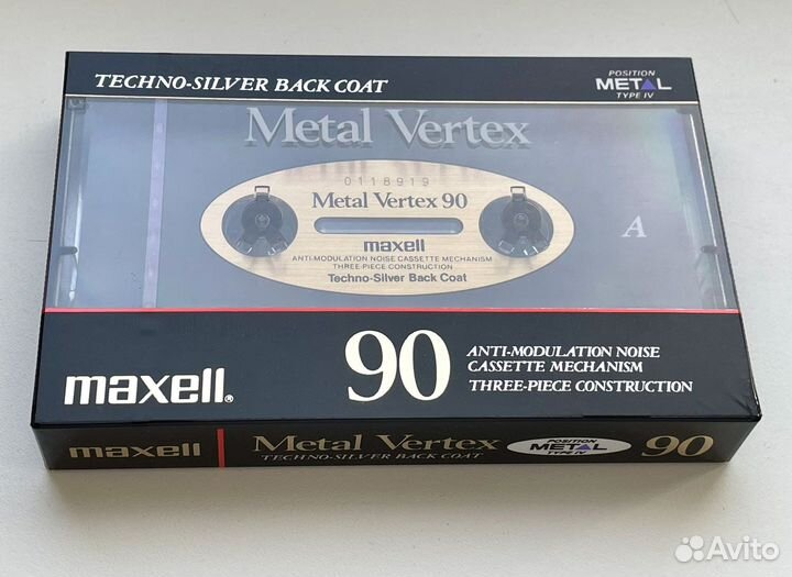 Аудиокассета Maxell Metal Vertex 90, TDK MA-XG
